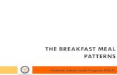 THE BREAKFAST MEAL PATTERNS - Region One ESC · Table B: New changes for lunch and breakfast in SY 2014-2015 Lunch Breakfast Ensure all grains offered are whole grain-rich 2014-2015