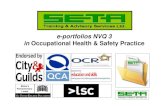 e-portfolios NVQ 3 in Occupational Health & Safety Practice€¦ · Practice NVQ 3 completion by discussing the opportunities for APA (Acquired Prior Achievement) and the availability