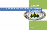 Alpine Fire Protection District Ordinance · recommendation to the County Building Official on whether the fire code official’s determination should be upheld, overruled or modified.