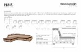PARIS modern sofa Caracteristici mobiladalin enjoy living Structura produsului este din lemn masiv de fag, pläci din aschii si fibre de lemn.