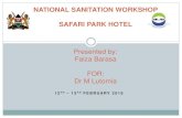 Presented by: Faiza Barasa FOR: Dr M Lutomia · Presented by: Faiza Barasa FOR: Dr M Lutomia. Capacity Building and Sanitation marketing; A case of increasing access to safe sanitation