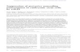 Suppression of pervasive noncoding transcription in ... · Suppression of pervasive noncoding transcription in embryonic stem cells by esBAF Sarah J. Hainer,1,2 Weifeng Gu,2,5 Benjamin