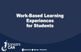 Work-Based Learning Experiences for Students · 2019-10-10 · KANSAS WORK-BASED LEARNING DEFINITION. Work-Based Learning (WBL) includes a continuum of awareness, exploration, and