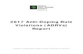 2017 Anti-Doping Rule Violations (ADRVs) Report2017 Anti-Doping Rule Violations (ADRVs) Report . This Report is compiled based on decisions received by WADA before 31 May 2019.