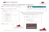 MICROSOFT WORD & POWERPOINT TEMPLATES...MICROSOFT WORD & POWERPOINT TEMPLATES Go to the SKATE ONTARIO Team Site on SharePoint: Open the ‘Templates and Logos’ folder: This folder