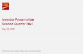 CIBC Investor Presentation – Second Quarter 2020 · 2020-06-08 · Second Quarter 2020 Key Performance Measures EPS Q1/20 EPS Reported $0.83 Adjusted 1 $0.94-68% YoY CET1 Ratio
