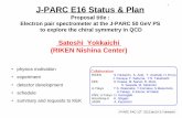 J-PARC E16 Status & Plan - KEKnuclpart.kek.jp/pac/1201/pdf/yokkaichi-E16.pdf · J-PARC PAC-13th 2012Jan14 S.Yokkaichi 2 Origin of quark and hadron mass : spontaneous breaking of chiral