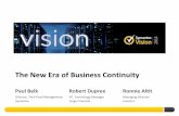 The New Era of Business Continuity - Veritasvox.veritas.com/legacyfs/online/veritasdata/2pm_1582_The... · 2016-07-04 · SYMANTEC VISION 2014 Agenda The New Era of Business Continuity