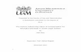 The Factors Influencing Value of Compensation for Wrongful ... · A Dissertation submitted for the degree of Ph.D. The Factors Influencing Value of Compensation for Wrongful Dismissal