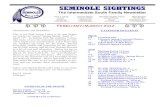 SEMINOLE SIGHTINGSSEMINOLE SIGHTINGS Seminole Sightings.pdf · School in Norwich, Connecticut, Cook County Middle School in Grand Marais, Minnesota, and Cedar Hol-low School in Grand
