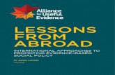 Lessons from AbroAd - The Alliance for Useful Evidence · 6 Lessons from AbroAd InternatIonal approaches to promotIng evIdence–Based socIal polIcy 2 nATIonAL ApproAChes Germany