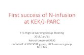 First success of N-infusion at KEK/J-PARC · using J-PARC furnace • J-PARC has oil-free furnace with cryo-pump(10,000 litter/sec) and three TMPs(3,000 litter/sec x 3). • Vacuum