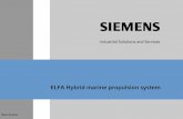 ELFA Hybrid marine propulsion systemmojaladja.com/upload/Profa/ELFA-Siemens.pdf · Propulsion systems up to 1.5 MW Above 1.5 MW an industrial solution may qualify, unless space restraints