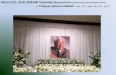 Prof Minoru HIRANO - phoniatrie-laryngologie.fr · March 31th, 2018, KURUME University, Memorial Party organized by the bereaved family of Professor Minoru HIRANO (Dec. 10 th, 1932-