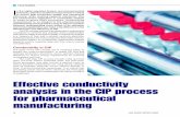 Article: Effective conductivity analysis in the CIP ... · analysis in the CIP process for pharmaceutical manufacturing I n the highly regulated biotech and pharmaceutical industries,