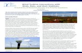 Wind Turbine Interactions with Birds, Bats, and their Habitats · Wind Turbine Interactions with Birds, Bats, and their Habitats: A Summary of Research Results and Priority Questions