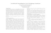 Artificial Intelligence in Clothing Fashion · techniques with Support Vector Machine (SVM) classifiers were used to discover the semantic correlations between attributes in (Chen,