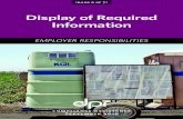 Display of Required Information - California Department of ... · handler-employees and fieldworker-employees (or their supervisor) of the name, location of a physician or medical-care
