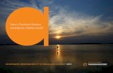How is Thomson Reuters working for a better world?archive.annual-report.thomsonreuters.com/2015/assets/...human rights and the rule of law, the Thomson Reuters Foundation reports its