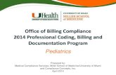 Office of Billing Compliance 2014 Professional …2014/04/28  · 2014 Professional Coding, Billing and Documentation Program Pediatrics What is a Compliance Program? A centralized