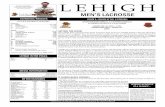 LEHIGH Notes/Men's Lacr… · bounce-backgame,winning16-of-23faceoffswithninegroundballs. Score By Quarter Cornell4 2 4 2 12 Lehigh2 2 2 4 10 Lehigh Scoring GOALS: Lucas Spence (4),