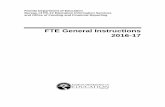 FTE General Instructions 2016-17 · 2016-10-07 · The “FTE General Instructions 2016-17” includes new items and items that have been revised for clarification. Pg. 6 Added language