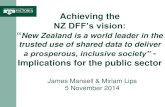 NZ DFF’s vision · 2014-11-05 · NZ DFF’s vision: “New Zealand is a ... More than 30 PIMS companies that use modern technologies to fill consumer value gaps were researched.