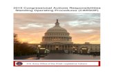 2019 Congressional Actions Responsibilities Standing Operating Procedures … · 2020-02-10 · i . CONGRESSIONAL ACTIONS . RESPONSIBILITIES . STANDING OPERATING . PROCEDURES (CARSOP)