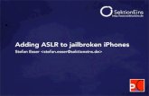 Adding ASLR to jailbroken iPhones - PUT.AS€¦ · Stefan Esser • Adding ASLR to jailbroken iPhones • December 2010 • iPhone Security • in 2010 iPhone Security got hit badly