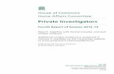 Private Investigators - Statewatch · Private Investigators 3 Key facts In January 2012, some 2,032 registered data controllers claimed they were operating a business as a private