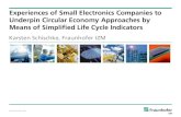 Experiences of Small Electronics Companies to Underpin Circular … · 2015-12-10  · Experiences of Small Electronics Companies to Underpin Circular Economy Approaches by Means
