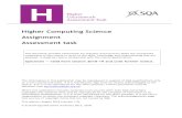 Higher Computing Science Assignment Assessment task · 2018-08-10 · Higher Computing Science Assignment Assessment task This document provides information for teachers and lecturers