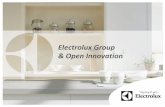 Electrolux Group & Open Innovation€¦ · Electrolux is a global leader in home appliances and appliances for professional use, ... Ovens & Hobs Food Preservation: Refrigerators