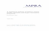 A statistical analysis of China’s patent quality situation ... · A statistical analysis of China’s patent quality situation and larger innovation ecosystem Dan Prud’homme*