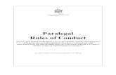 Paralegal Rules of Conduct · Paralegal Rules of Conduct 5 1.03 MANNER OF INTERPRETATION . Standards of Paralegals 1.03 These Rules shall be interpreted in a way that recognizes that,