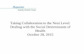 Taking Collaboration to the Next Level: Dealing with the Social … · 2015-11-04 · Taking Collaboration to the Next Level: Dealing with the Social Determinants of Health Michelle