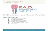 PAD Awareness Month Toolkit - CardioVascular Coalitioncardiovascularcoalition.com/wp-content/uploads/2016/08/... · 2016-08-29 · As a physician, I am observing Peripheral Artery