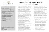 Master of Science in Psychology - Amazon Web Services … · Master of Science in Psychology Career Opportunities Public Agencies Private Non-Profit Agencies Mental Health Departments