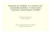 Regional accessibility as a criterion for sustainable ...web-static-aws.seas.harvard.edu/TransportAsia/Presentations/hyder… · (NCR Planning Board Act, 1985) The National Capital