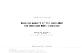 Design report of the canister for nuclear fuel disposal · Design report of the canister for nuclear fuel disposal Heikki Raiko VTT Energy .Jukka-Pekka Sale ... 5.2 Flat cover dimensioning