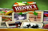 Traditional Nachos - Henry's Puffy Tacos (3) Enchiladas 13.99 One cheddar cheese enchilada topped with