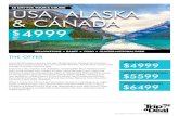 18 DAY FLY, TOUR & CRUISE USA, ALASKA & CANADA€¦ · 18 DAY FLY, TOUR & CRUISE | USA, ALASKA & CANADA. O TRIP A EAL PTY LT 54944 as the painted mud pots, geysers, prismatic pools,