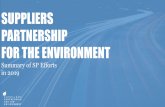SUPPLIERS PARTNERSHIP FOR THE ENVIRONMENT€¦ · Nalco Water Naperville, IL 6 In our 2019 Meetings, SP directly engaged: • 275+ people representing 130+ organizations, including: