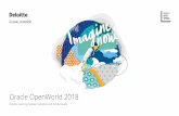 Oracle OpenWorld 2018 - Deloitte United States · Oracle OpenWorld 2018 Deloitte Speaking Session Schedule and Exhibit Guide | 12 JD Edwards Platform Adoption Success Story for Growth