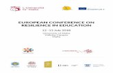 EUROPEAN CONFERENCE ON RESILIENCE IN EDUCATION · Learning" Comenius" project" A Resilience" Curriculum for" Primary" Schools in Europe (RESCUR).The presentation discusses the conceptual"