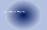 Weather: Air Masses€¦ · Types of Air Masses •Continental: land (dry) •Maritime: sea (wet) •Tropical: warm/hot •Polar: cold •The area that the air mass forms over will