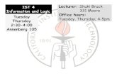 Lecturer: Shuki Bruck Information and Logic 331 Moore ...paradise.caltech.edu/ist4/lectures/lect 0116 p.pdf · 331 Moore Office hours: Tuesday, Thursday; 4-5pm IST 4 Information and
