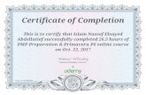Certificate of Completion This is to certify that Islam ...€¦ · Certificate of Completion This is to certify that Islam NassefElsayed Abdellatiefsuccessfully completed 26.5 hours