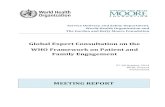 Global Expert Consultation on the WHO Framework on Patient ... · Global Expert Consultation on the WHO Framework on Patient and Family Engagement 27-28 October 2014 WHO, Geneva Switzerland