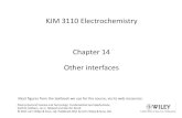 KJM 3110 Electrochemistry - uio.no€¦ · KJM 3110 Electrochemistry Chapter 14 Other interfaces Most figures from the textbook we use for the course, via its web resources: •Interface
